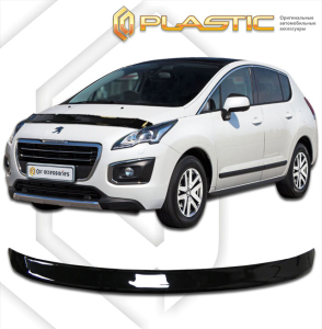 Дефлектор капота Peugeot 3008 2014-2017 | черный