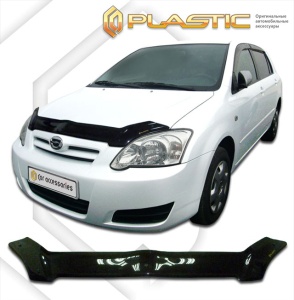 Дефлектор капота Toyota Corolla 9 хэтчбэк 2004-2007 (Е121,123,124) | черный