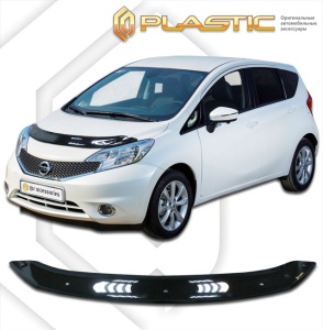 Дефлектор капота Nissan Note 2 2012-2020 (HE12, SNE12, E12, NE12) | черный