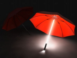 Зонт Светящийся, Цвет подстветки: Белый, Цвет: Красный