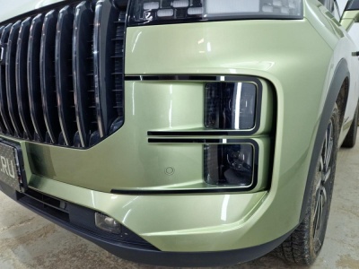 Накладки на передний бампер для Jaecoo J7 2023+ дорестайл | 4 штуки, декор