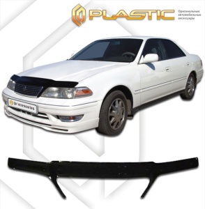 Дефлектор капота Toyota Mark-2 1996-2000 (X100-X105) | exclusive, черный