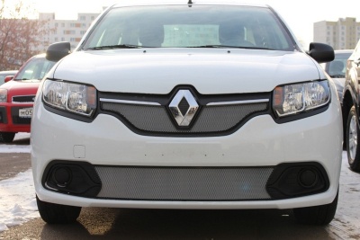 Защита радиатора для Renault Logan (2014-2018) дорестайл | Стандарт