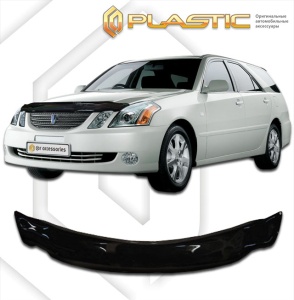 Дефлектор капота Toyota Mark-2 Blit 2002-2004 (X110W,115W) | черный