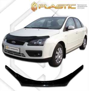 Дефлектор капота Ford Focus 2 седан-хэтчбэк 2005-2008 | exclusive, черный