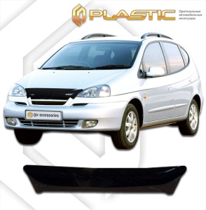 Дефлектор капота Chevrolet Rezzo 2004-2008 | черный