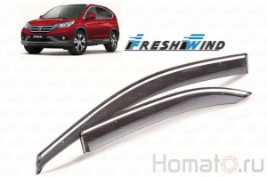 Дефлекторы окон с хромированным молдингом Honda CR-V IV 2012+ Oem Type