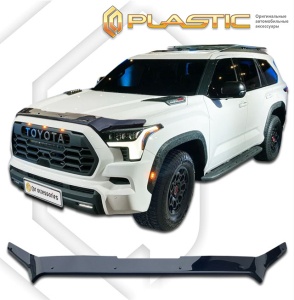 Дефлектор капота Toyota Sequoia 3 2022- | exclusive, черный