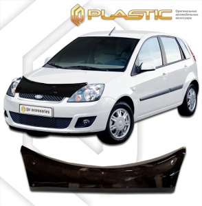 Дефлектор капота Ford Fiesta 2002-2007 (CBK) | exclusive, черный