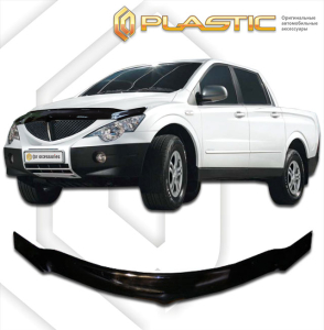 Дефлектор капота SsangYong Actyon Sports 2006-2011 | exclusive, черный