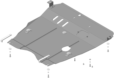 Защита картера Suzuki Sx4 2009-2013 | двигатель + КПП, 2 мм, сталь | MOTODOR | 02414