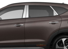 Накладки на стойки дверей для Hyundai Tucson 2016+ | нержавейка, 8 частей