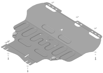 Защита картера Ford Focus 2004-2007 | двигатель + КПП, 1,5 мм, сталь | АвтоСтандарт | 50747 Защита картера Ford Focus 2004-2007 | двигатель + КПП, 1,5 мм, сталь | АвтоСтандарт | 50747