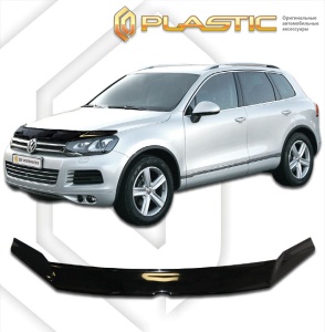 Дефлектор капота Volkswagen Touareg 2 2010-2018 | exclusive, черный