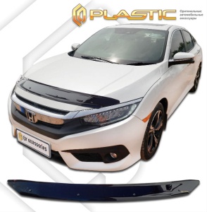 Дефлектор капота Honda Civic 10 2017-2021 (6BA-FK7) рынок Японии | черный