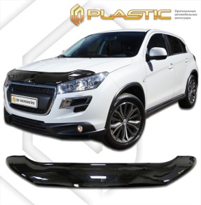 Дефлектор капота Peugeot 4008 2012- | черный