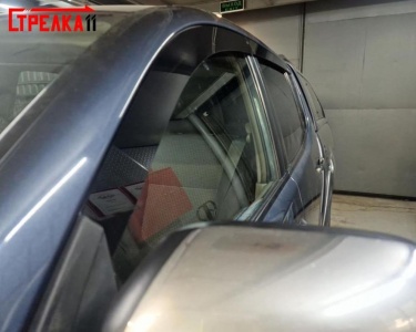 Дефлекторы Mitsubishi L200 2007-2015 | из 4 частей, премиум, плоские, 2D