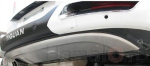 Комплект накладок переднего и заднего бамперов, нерж. сталь. для VW Tiguan "08-/"11-