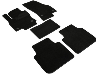 Коврики Volkswagen Tiguan L Pro 2024+ (Китай) | Люкс, ворсовые, черные, Seintex