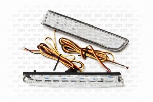 Светодиодные вставки в задний бампер "White" для Mitsubishi Lancer X, ASX