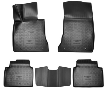Коврики Genesis G80 2 2021+ | полиуретановые, черные, Norplast