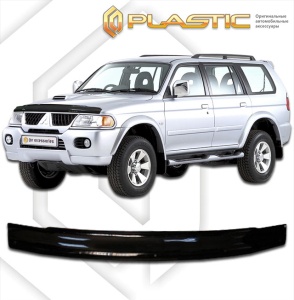 Дефлектор капота Mitsubishi Pajero Sport 1 1997-2008 | черный