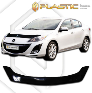 Дефлектор капота Mazda 3 BL седан 2009-2013 | черный