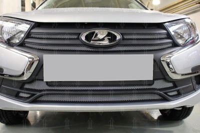 Защита радиатора для Lada Granta (2018+) рестайл / Лада Гранта Кросс 2018+ | Стандарт
