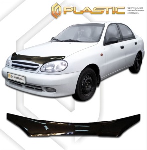 Дефлектор капота Chevrolet Lanos 2005-2009 (T100) | черный