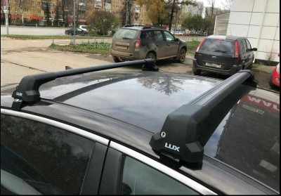 Багажник на крышу Лада Искра седан | за дверной проем | LUX СITY