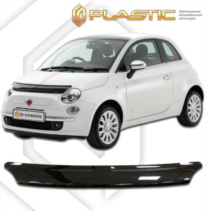 Дефлектор капота Fiat 500 2008- | черный