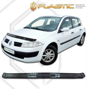 Дефлектор капота Renault Megane 2 хэтчбек 2003-2006 (BM) | черный