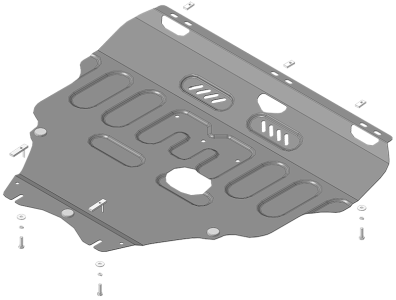 Защита картера Volvo S40 2004-2012 | двигатель + КПП, 2 мм, сталь | MOTODOR | 72601 Защита картера Volvo S40 2004-2012 | двигатель + КПП, 2 мм, сталь | MOTODOR | 72601
