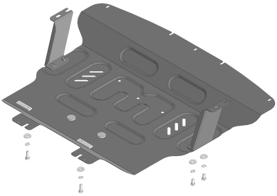 Защита картера Sollers SF1 | двигатель + радиатор, 2 мм, сталь | MOTODOR | 78703