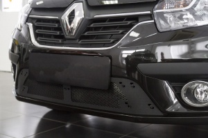 Защитная сетка решетки радиатора Renault Sandero 2018+ рестайл | шагрень