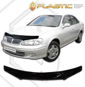 Дефлектор капота Nissan Bluebird Sylphy 2000-2005 (G10) | черный