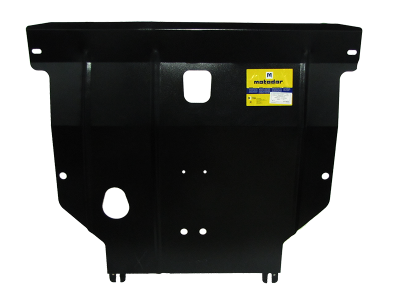 Защита картера Nissan Almera Classic 2006-2012 | двигатель + КПП, 2 мм, сталь | MOTODOR | 01403