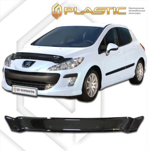 Дефлектор капота Peugeot 308 (хэтчбек и SW) 2009-2014 | черный