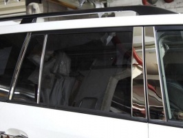 Молдинги дверных стоек для Toyota Land Cruiser Prado 150 «2011+»