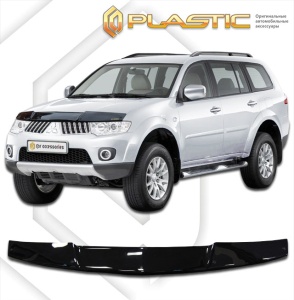 Дефлектор капота Mitsubishi Pajero Sport 2 2008-2015 | черный