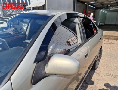 Дефлекторы Nissan Almera classic (B10) 2006-2013 | из 4 частей, премиум, плоские, 2D