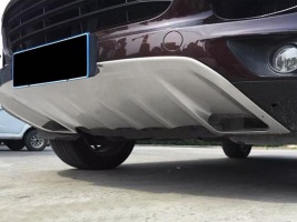 Комплект накладок переднего и заднего бамперов для Porsche Cayenne 2014+ | нержавейка