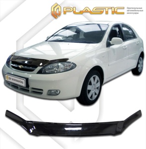 Дефлектор капота Chevrolet Lacetti хэтчбэк 2004 | черный