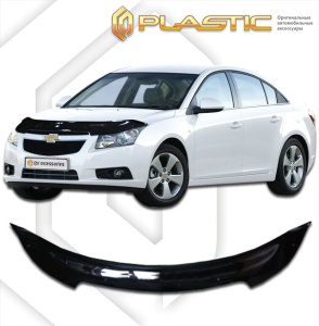 Дефлектор капота Chevrolet Cruze седан / хэтчбэк 2009- | черный