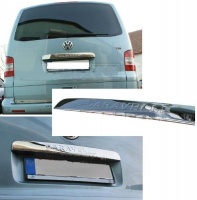 Накладка над номером на крышку багажника «1дверн.», с надписью, нерж. для VW T5 Caravelle "04-/"10-