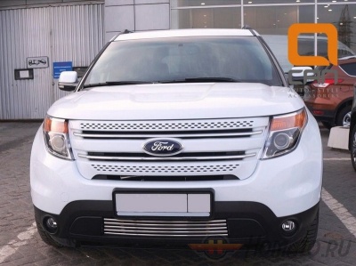 Решетка переднего бампера нижняя d16 для Ford Explorer 2012+
