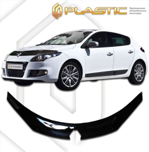 Дефлектор капота Renault Megane 3 2008-2014 | exclusive, черный