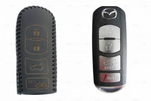 Чехол для ключа Mazda «Брелок» "String", Цвет кожи: Черный вар.3