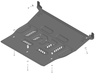 Защита картера Volkswagen Talagon | двигатель + КПП, 2 мм, сталь | MOTODOR | 72710