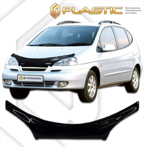 Дефлектор капота Chevrolet Rezzo 2004-2008 | exclusive, черный